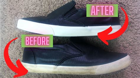 how to clean white rubber soles on shoes|cleaning white soles of sneakers.